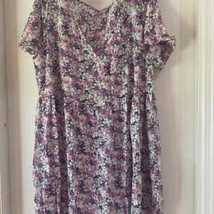 Shein purple floral dress 3X